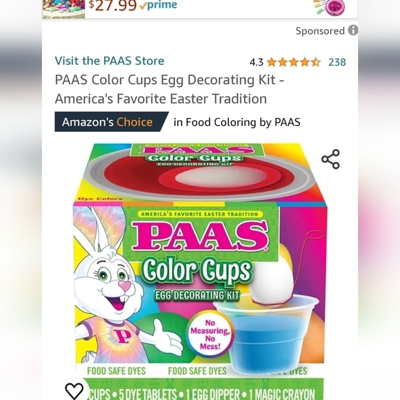 PAAS Easter Egg Kits 6 Decorating Kits Active Volcano, color cups Etc - Picture 6 of 14